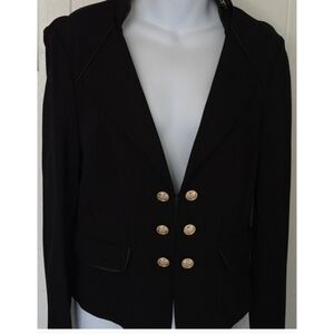 White House Black Market Black Blazer with Gold Buttons